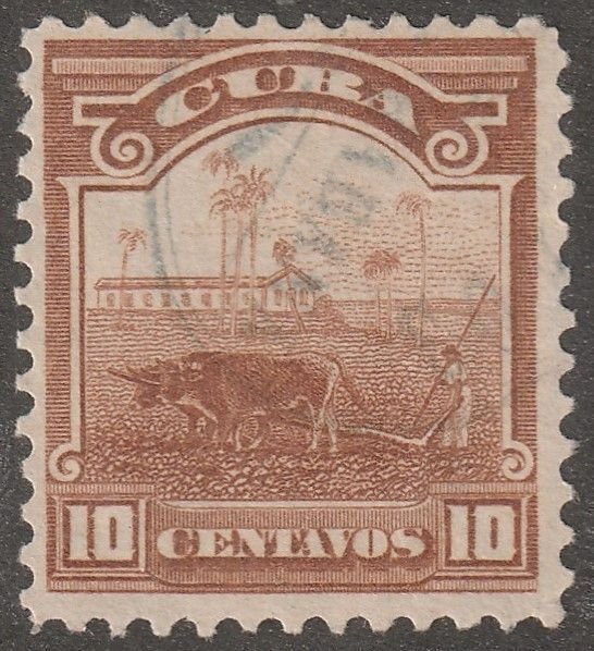 Cuba, stamp, Scott#231,  used, hinged,  Cane field