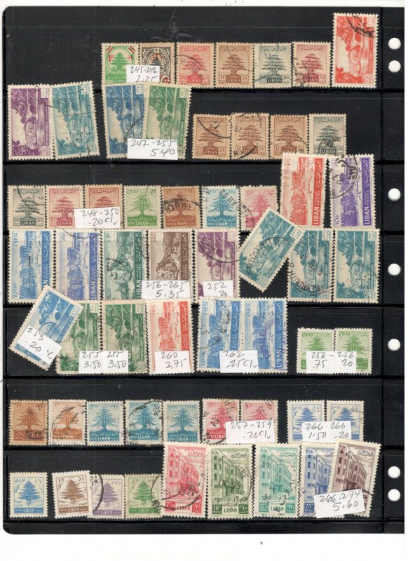 LEBANON COLLECTION ON STOCK SHEET, MINT/USED