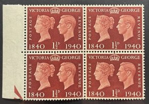 Great Britain, Scott 254, Block of Four, Mint NH