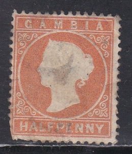 Gambia # 5, Queen Victoria, Used, 10%  Cat.