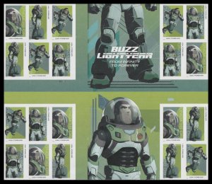 US 5712c Go Beyond Buzz Lightyear imperf NDC cross gutter block 20 B MNH 2022