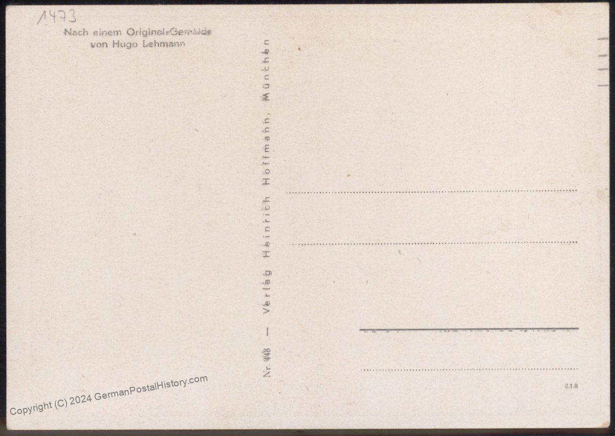 3rd Reich Germany Adolf Hitler Portrait Color Hoffmann 448 Propaganda ...