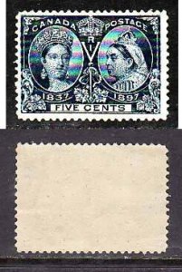 Canada-Sc#54- id237-unused NH 5c deep blue QV Jubilee-1897-