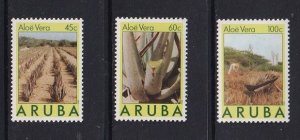 Aruba   #29-31  MNH  1988  aloe vera plant