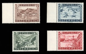 Austria #496-499 Cat$54.35, 1946 Scenes, set of four, never hinged