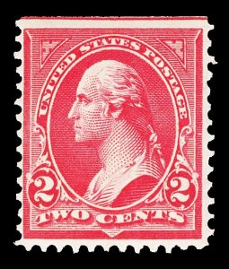 Scott 279B 2c Carmine Washington New Color Bureau Issue Mint F-VF LH Cat $9