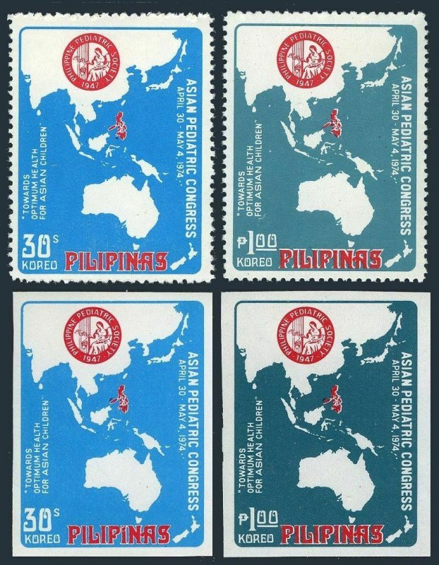 Philippines 1232-1233 & imperf,MNH.Mi 1100-01.Asian Congress of Pediatrics,1974.