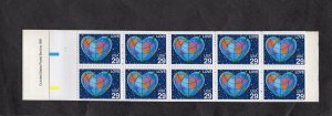 2536a LOVE, MNH booklet pane/10 w/plate #