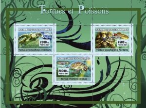 Guinea 2007 MNH - Turtles / Yortues, Fish / Poissons YT 2918-2920, Mi 4674-4676