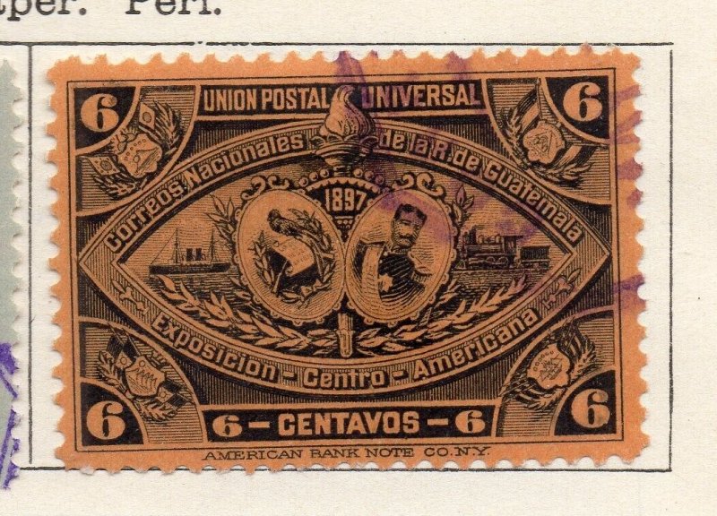 Guatemala 1897 Early Issue Fine Used 6c. NW-217016