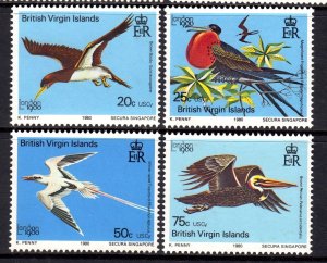 British Virgin Islands 1980 London Exhibition - Sea Birds MNH Set SC 385-388