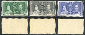 Gibraltar SG118/20 1937 Coronation M/M Cat 5.75 (a)