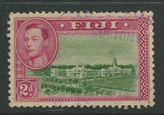 Fiji - Scott 121 - KGVI - Definitive - 1942 - FU - Single 2d Stamp