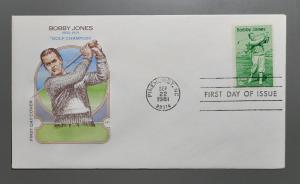 #1933 FDC 18¢ Bobby Jones House of Farnam Cachet