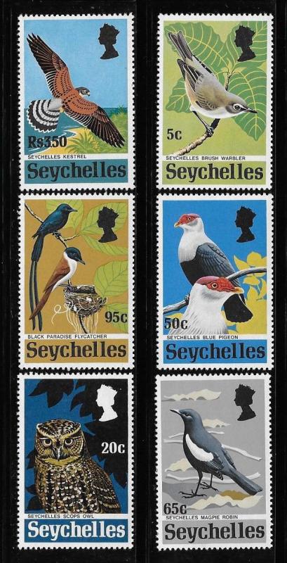 Seychelles 1972 Birds Owl Pigeons Robin Kestrel MNH 