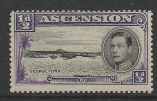 ASCENSION- Scott 40 - Georgetown -1944 - MLH - Single 1/2d Stamp