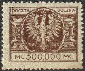 Poland #212  MNH - 500,000m bro Coat of Arms (1924)