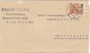 Germany 1949 Berlin Overprint Berlin Cancel Stamps Letter Ref 24122