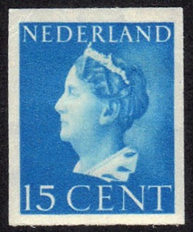 NETHERLANDS SCOTT# 220 MH  15c 1940-47 IMPERF  SEE SCAN