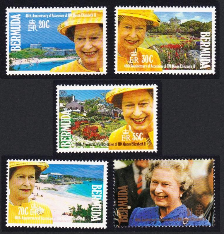 Bermuda 40th Anniversary of Queen Elizabeth II's Accession 5v SG#640-644