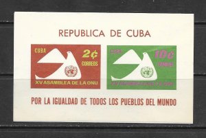 CUBA #669a  UNITED NATIONS S/S  MNH