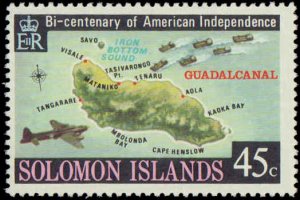 Solomon Islands #333-336, Complete Set(4), 1976, Military Related, Americana,...