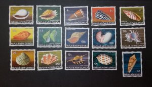 Papua New Guinea 265-279 MNH Sea Shells Marine Life MINT SET MNH OG T472