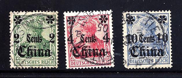 German Offices China Scott #38-40 used F/VF