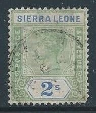 Sierra Leone #44 Used 2sh Queen Victoria