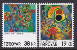 Faroe Islands 607-608 Paintings MNH VF