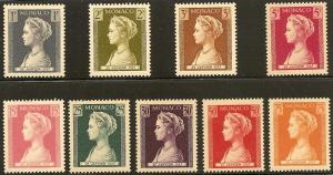 Monaco  391-99 MNH 1957 Birth of Princess Caroline