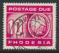 Rhodesia   SG D22 SC# J19  Used  / FU  Postage Due  see details 