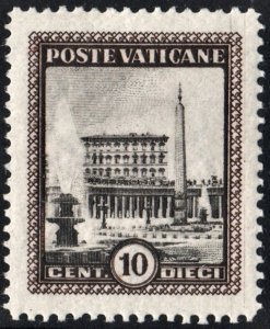 Vatican City SC#20 10c St. Peter's Square with the Vatican Palace (1933)...