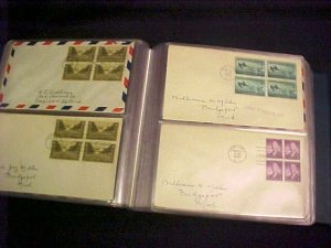 60 FDC Collection Blks/4 1940 – 1949 era Scott # 879 // 1949