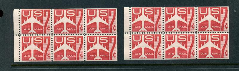 Scott #C60a Red Jet Large Lot No Staple Holes Booklet Panes NH (Stock #C60a-1)