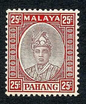 Pahang SG40 25c Dull purple and scarlet very Fresh M/M