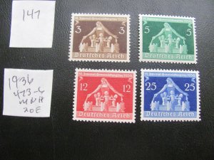 Germany 1936 MNH SC 473-476 SET VF 20 EUROS (147)