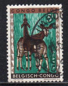 Belgian Congo 314 - Used - Okapis