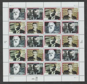 U.S. Scott #3061-3064 Pioneers of Communication Stamps- Mint NH Sheet - UR Plate