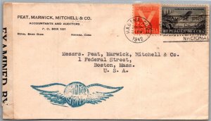 CUBA 1940-50 POSTAL HISTORY WWII CENSORED AIRMAIL COVER ADDR USA