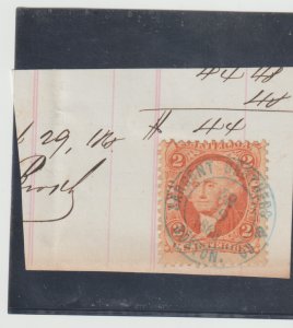 U.S.  Scott #R15c 2c Revenue 1868 Beal & Co. Boston Handstamp Cancel CXL