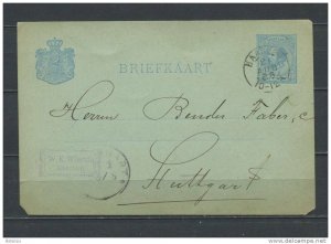 Netherlands 1886 Postal Stationary Card  (Briefkaart)