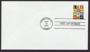 US 4196 Celebrate 2007 Uncachted U/A FDC