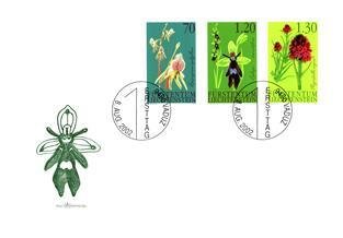 Liechtenstein, Worldwide First Day Cover, Flowers