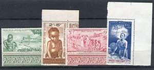 FRENCH COLONIES; 1942-43 early Child Welfare + MINT MNH SET, Afrique Equ