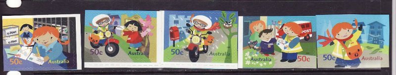 Australia-Sc#2529-33-unused NH self-adhesive set-Postie Kate-2006-