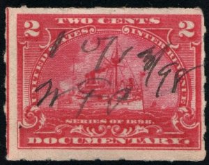 R164 2¢ Documentary Stamp (1898) Used