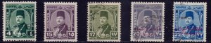 Egypt, 1944-46, King Farouk, Postes, used,++
