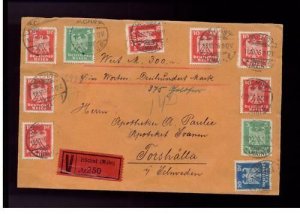 1926 Hochst Germany Registered cover Sweden Wax Seals