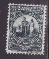 Newfoundland-Sc#72- id16-used 30c slate Colony Seal-1897-